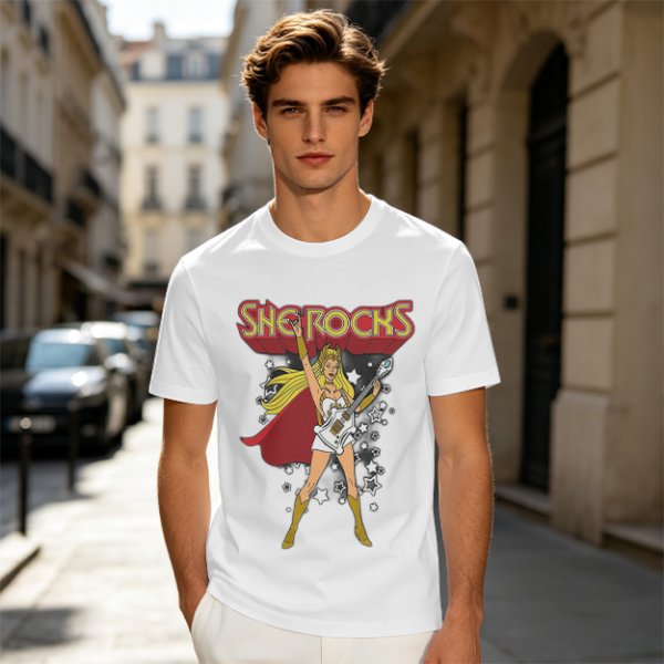 Olive Green She-Ra 'She Rocks' Graphic T-Shirt