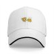 Black Baseball Cap With Cute Pizza And Pineapple Friends Print