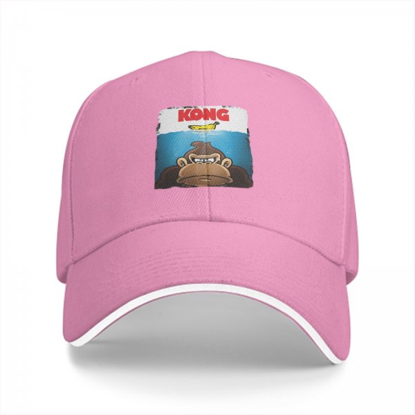 Black baseball cap with Kong and banana graphic print