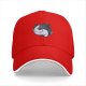 Black Baseball Cap With Sleeping Cat Graphic Print
