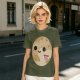 Olive T-Shirt With Cute Pluto Potato Character Graphic