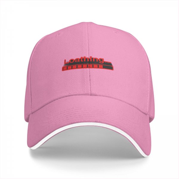 Black baseball cap with red 'Loathing...' loading bar graphic