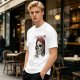 Olive Graphic T-Shirt with Skull and 'I Love My Job' Print