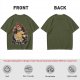 Olive T-Shirt Featuring the 'This Is Fine' Dog in Flames Holding Coffee