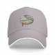 Black Baseball Cap with Traditional Landscape Art Print
