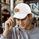 Black Baseball Cap With Funny Noah's Ark Cat Cartoon Print