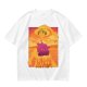 One Piece Straw Hat Crew Sunset Pirate Ship Graphic T-Shirt