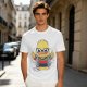 Olive T-shirt with Cool Stylized Duck Graphic Print