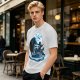 Olive T-Shirt With Dragon Rider Moonlit Fantasy Art Print
