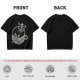 Olive T-shirt with skeleton relaxing in coffee cup graphic
