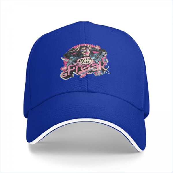 Black baseball cap with Hellfire Club The Freak graphic print