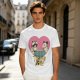 Olive Graphic T-Shirt with Raccoon and Opossum Trash Love Design