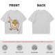 Olive T-Shirt Featuring Frog Riding Duck Holding Knife