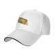 Black baseball cap with capybara snack box graphic