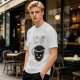 Olive Glitch Coffee Themed Graphic T-Shirt