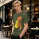 Olive green t-shirt with pear pi pie graphic design