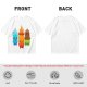 Olive T-Shirt With Cute Water Fire And Earth Elemental Characters