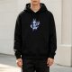 Black Hoodie With Cute Husky Serving Pastries Graphic