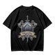Olive T-Shirt With Viking Mountain Axe Sword 'Roll Your Fate' Print