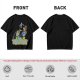Olive T-shirt with Evil Girl Graphic Print