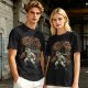 Olive T-shirt with He-Man and Battle Cat Graphic