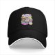 Black baseball cap with Golden Grams Themed Graphic Print