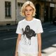Olive T-Shirt With Dark Crow Holding Knife Graphic Print