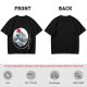 Olive T-shirt with Great Wave Enso Circle and Red Sun Print
