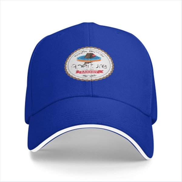 Black Baseball Cap With Aperture Bakery Cake Logo Print