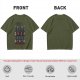 Olive T-Shirt With Final Fantasy Christmas Themed Pixel Art Print