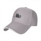Black Baseball Cap With Minimalist Grey Cat Graphic Design