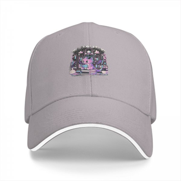 I'm a Book Dragon Baseball Cap with Cute Dragon Reading Art