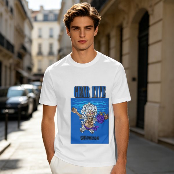 Gear Five Luffy Gomu Gomu No Mi Anime Graphic T-Shirt
