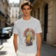Olive T-Shirt with Retro Summer Power Corn Character Print