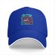 Black Baseball Cap With Cyberpunk Neon Samurai Graphic