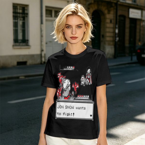 Jon Snow wants to fight Game of Thrones Pokemon style graphic tee