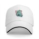 Black baseball cap with anime forest spirit graphic print