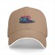 Black Baseball Cap With Psychedelic Colorful Beast Graphic Print