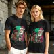 Olive T-Shirt with Santa and Thanksgiving Turkey Graphic