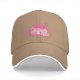 Black baseball cap with pink ramen bowl graphic design