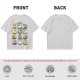 Olive Green T-Shirt With Cute Cat Yoga Pose Illustrations
