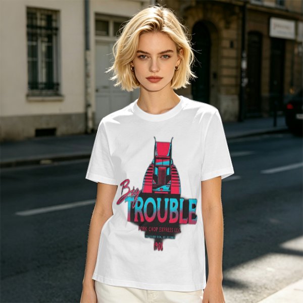 Big Trouble Pork Chop Express 1988 Graphic T-Shirt Design