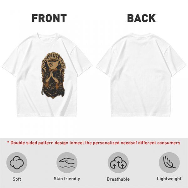 Olive green t-shirt with Pray the Coffee Brew graphic print