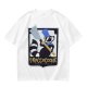 Olive green t-shirt with raccoon chef graphic and text