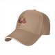 Black Baseball Cap With Fiery Donuts Anime Character Print