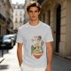 Olive T-Shirt with Kawaii Ramen Monster Bowl Graphic