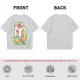 Olive graphic tee with Laser Cats retro comic print of kids holding laser cats