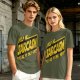 Olive t-shirt with 'Help Me Sarcasm You Are My Only Hope' print