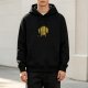 Black hoodie with muscular torso graphic print