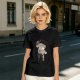 Olive Green T-Shirt with 'Hello Monday!' Coffee Character Graphic